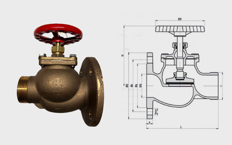 Yangın Vanası (Düz Tip, Bronz, Flanslı)